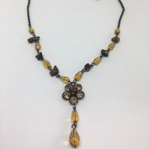 Beaded Brown and Tan Necklace